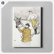 アートパネル-The Jockey Going to the Post - アンリ ド トゥールーズ ロートレック Canvas.