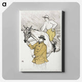 アートパネル-The Jockey Going to the Post - アンリ ド トゥールーズ ロートレック Canvas.
