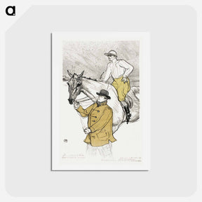 アートポストカード-The Jockey Going to the Post - アンリ ド トゥールーズ ロートレック Postcard.