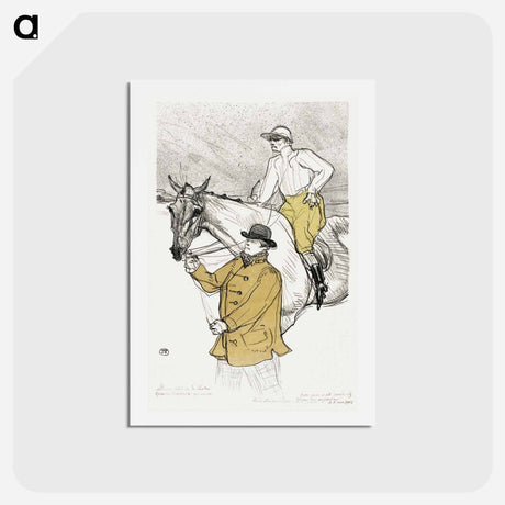 アートポストカード-The Jockey Going to the Post - アンリ ド トゥールーズ ロートレック Postcard.
