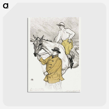 アートポストカード-The Jockey Going to the Post - アンリ ド トゥールーズ ロートレック Postcard.