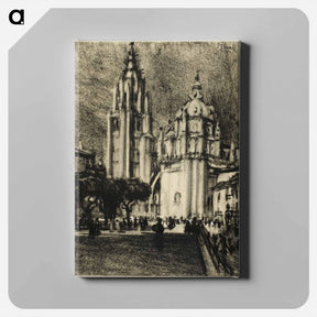 アートパネル-The Cathedral, Toledo
 - ジョセフ ペネル Canvas.