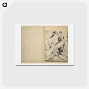 アートポストカード-Picture Book of The Tōshisen (Chinese verses by Takai Ranzan), Series Seven - 葛飾 北斎 Postcard.