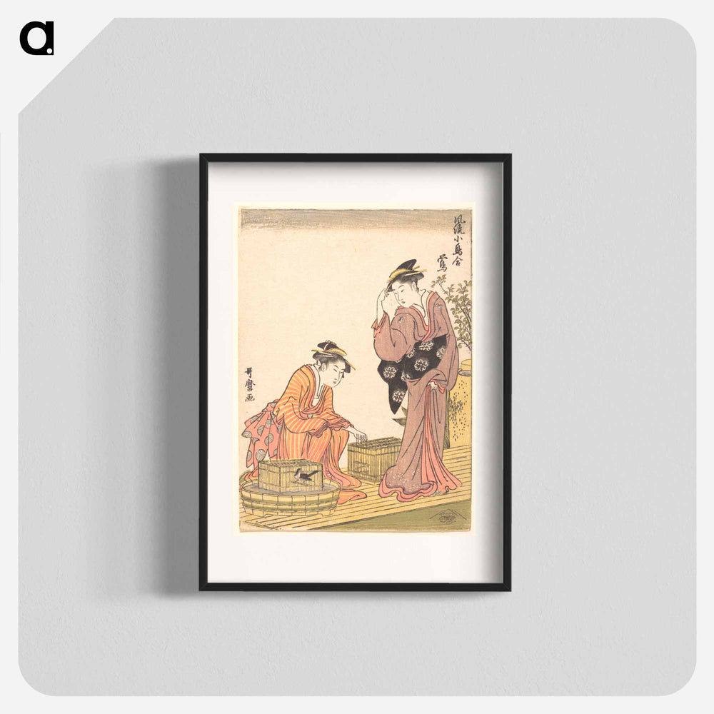 Japanese Bush Warbler - 喜多川 歌麿 Poster.