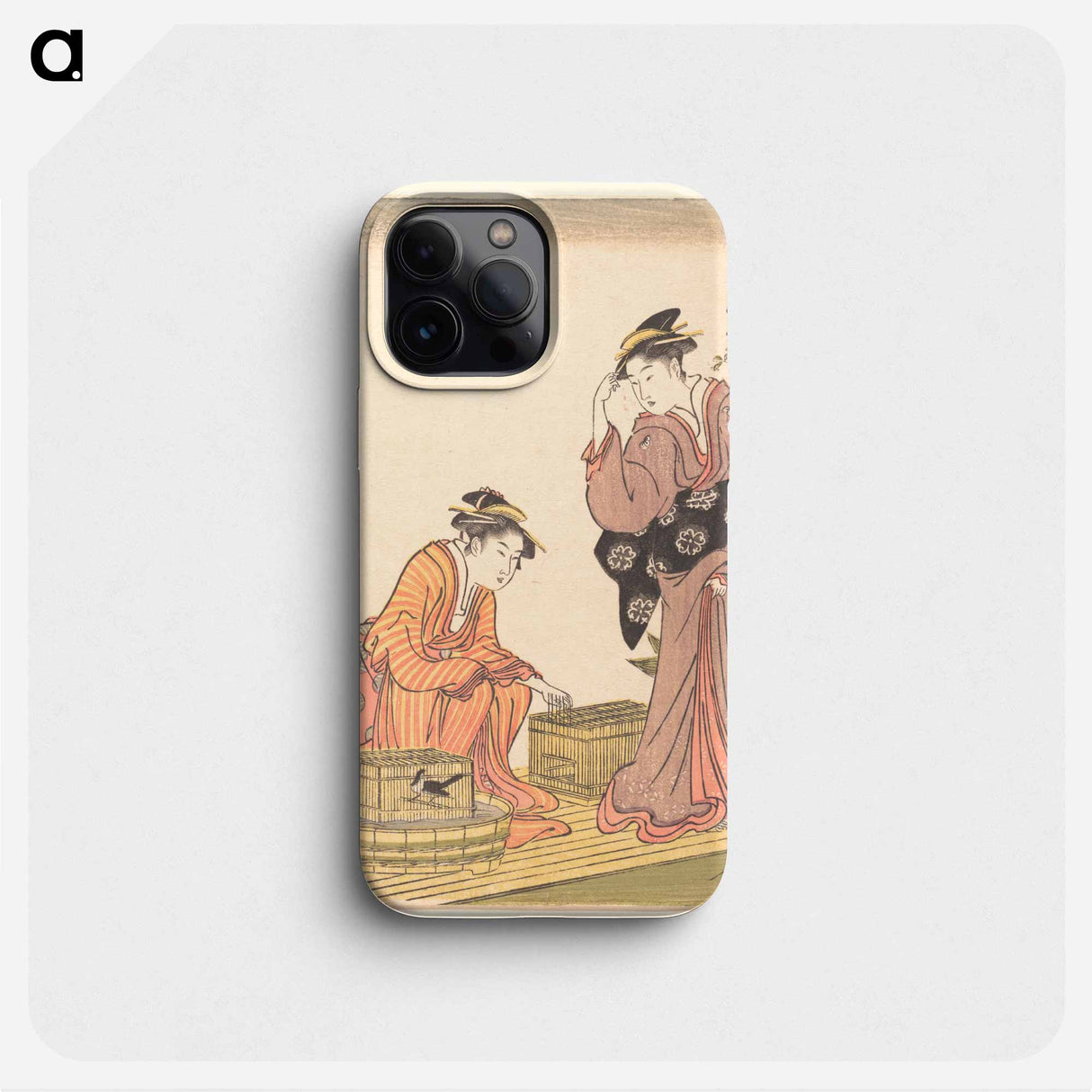Japanese Bush Warbler - 喜多川 歌麿 Phone Case.