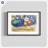 Still-Life with a Watermelon and Pomegranates - Paul Cezanne Poster.