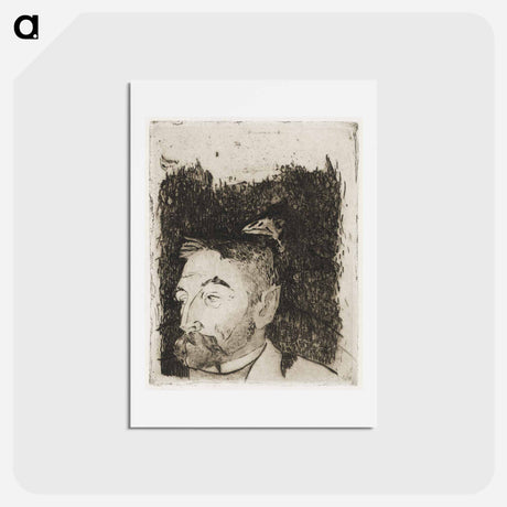 アートポストカード-Portrait of Stéphane Mallarmé - ポール ゴーギャン Postcard.