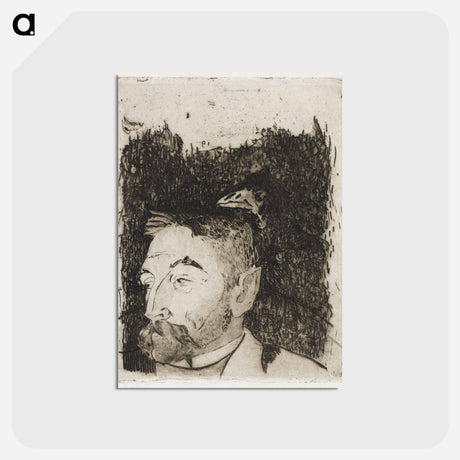 アートポストカード-Portrait of Stéphane Mallarmé - ポール ゴーギャン Postcard.