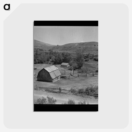 アートポストカード-Lemhi County Ranch
 - ラッセル リー Postcard.