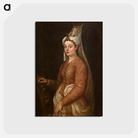 アートポストカード-Cameria, daughter of Suleiman the Magnificent - ティツィアーノ ヴェチェッリオ Postcard.