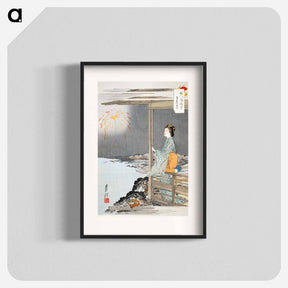 アートポスター-Woman Watching Fireworks: Pictures of Women’s Manners and Customs
 - イェール大学アートギャラリー Poster.