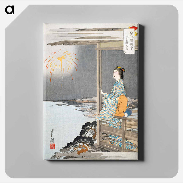 アートパネル-Woman Watching Fireworks: Pictures of Women’s Manners and Customs
 - イェール大学アートギャラリー Canvas.