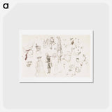 アートポストカード-Figuuriharjoitelmia - アルバート エーデルフェルト Postcard.