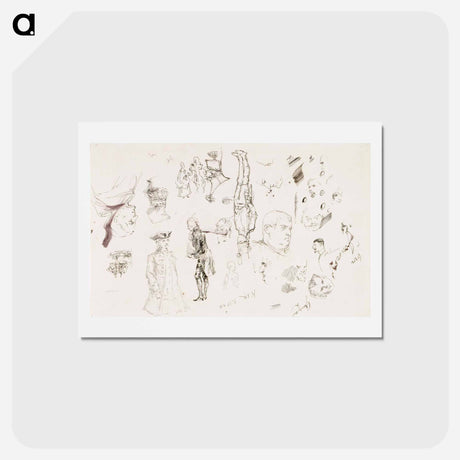 アートポストカード-Figuuriharjoitelmia - アルバート エーデルフェルト Postcard.