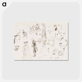 アートポストカード-Figuuriharjoitelmia - アルバート エーデルフェルト Postcard.