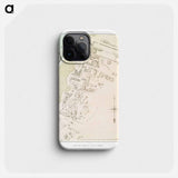 Plan of the ruins of Tell el-Amarna - アンティーク地図 Phone Case.