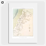 Plan of the ruins of Tell el-Amarna - アンティーク地図 Poster.
