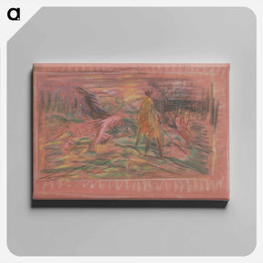 アートパネル-Horses in a pasture - アーノルド ピーター ワイズ クビンチャン Canvas.