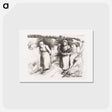 アートポストカード-Firewood Carriers - カミーユ ピサロ Postcard.