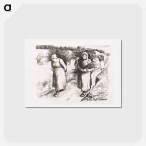アートポストカード-Firewood Carriers - カミーユ ピサロ Postcard.