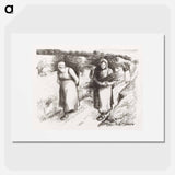 Firewood Carriers - Camille Pissarro Poster.