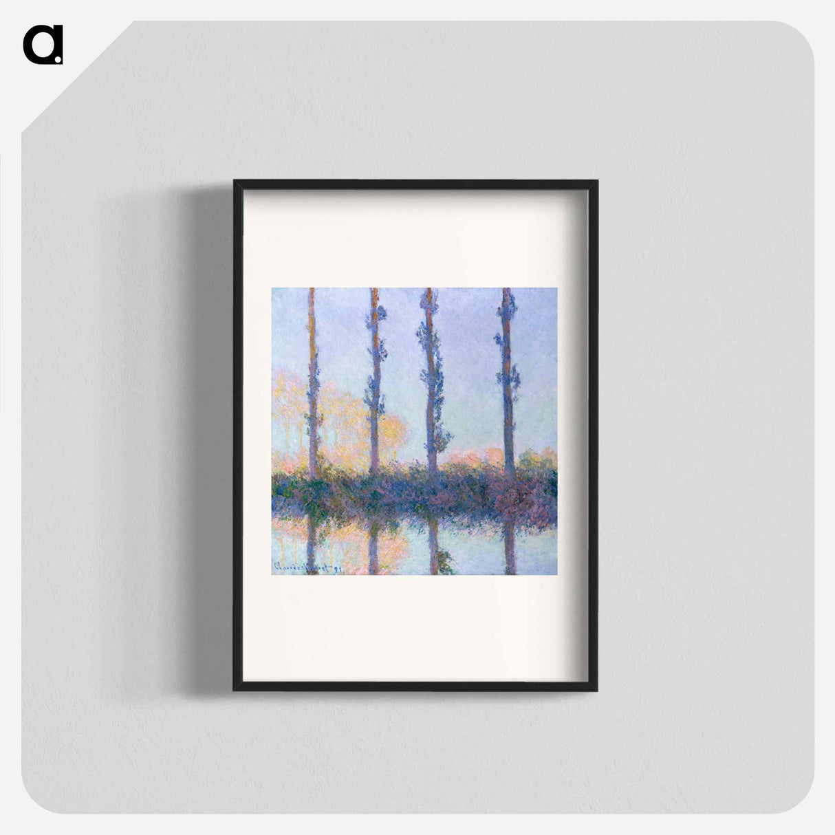 The Four Trees - Claude Monet Poster.