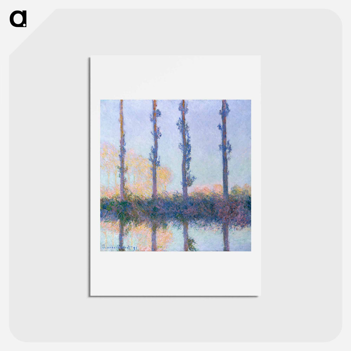 The Four Trees - クロード モネ Postcard.