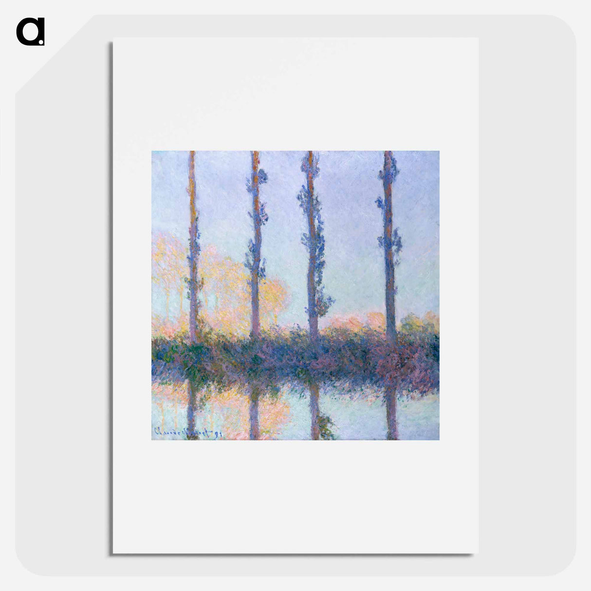 The Four Trees - Claude Monet Poster.