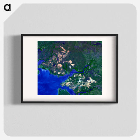 アートポスター-Weipa Bauxite Mine, Queensland
 - 上空からの地球 Poster.