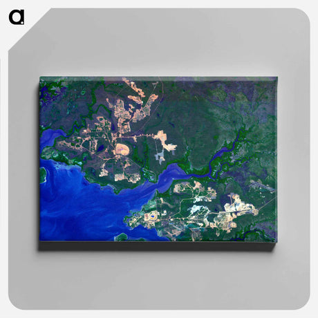 アートパネル-Weipa Bauxite Mine, Queensland
 - 上空からの地球 Canvas.