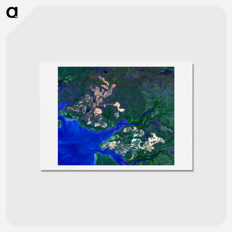 アートポストカード-Weipa Bauxite Mine, Queensland
 - 上空からの地球 Postcard.
