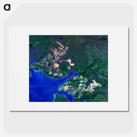 アートポスター-Weipa Bauxite Mine, Queensland
 - 上空からの地球 Poster.