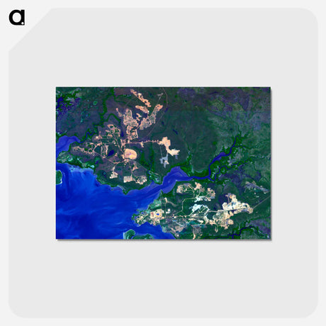 アートポストカード-Weipa Bauxite Mine, Queensland
 - 上空からの地球 Postcard.