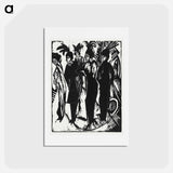 アートポストカード-Five Women on the Street - エルンスト ルートヴィヒ キルヒナー Postcard.
