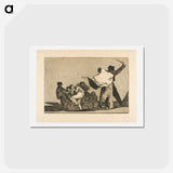 アートポストカード-If Two to One, Stuff Your Arse with Straw - フランシスコ デ ゴヤ Postcard.