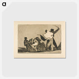 アートポストカード-If Two to One, Stuff Your Arse with Straw - フランシスコ デ ゴヤ Postcard.