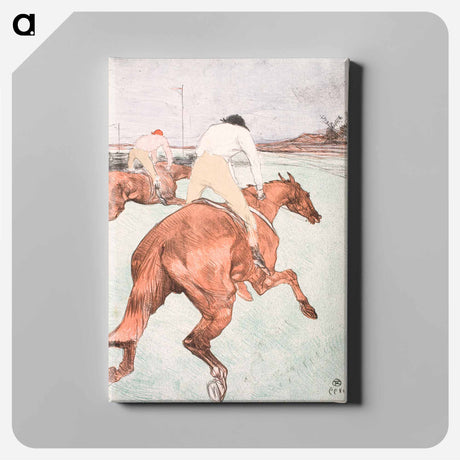アートパネル-Le Jockey - アンリ ド トゥールーズ ロートレック Canvas.