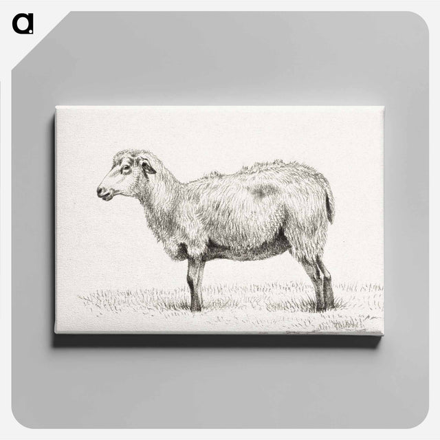 アートパネル-Standing sheep - ジャン ベルナール Canvas.