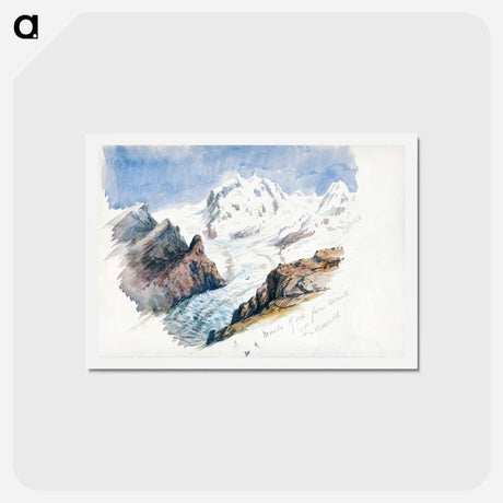 アートポストカード-Monte Rosa from Hornli, Zermatt - ジョン シンガー サージェント Postcard.