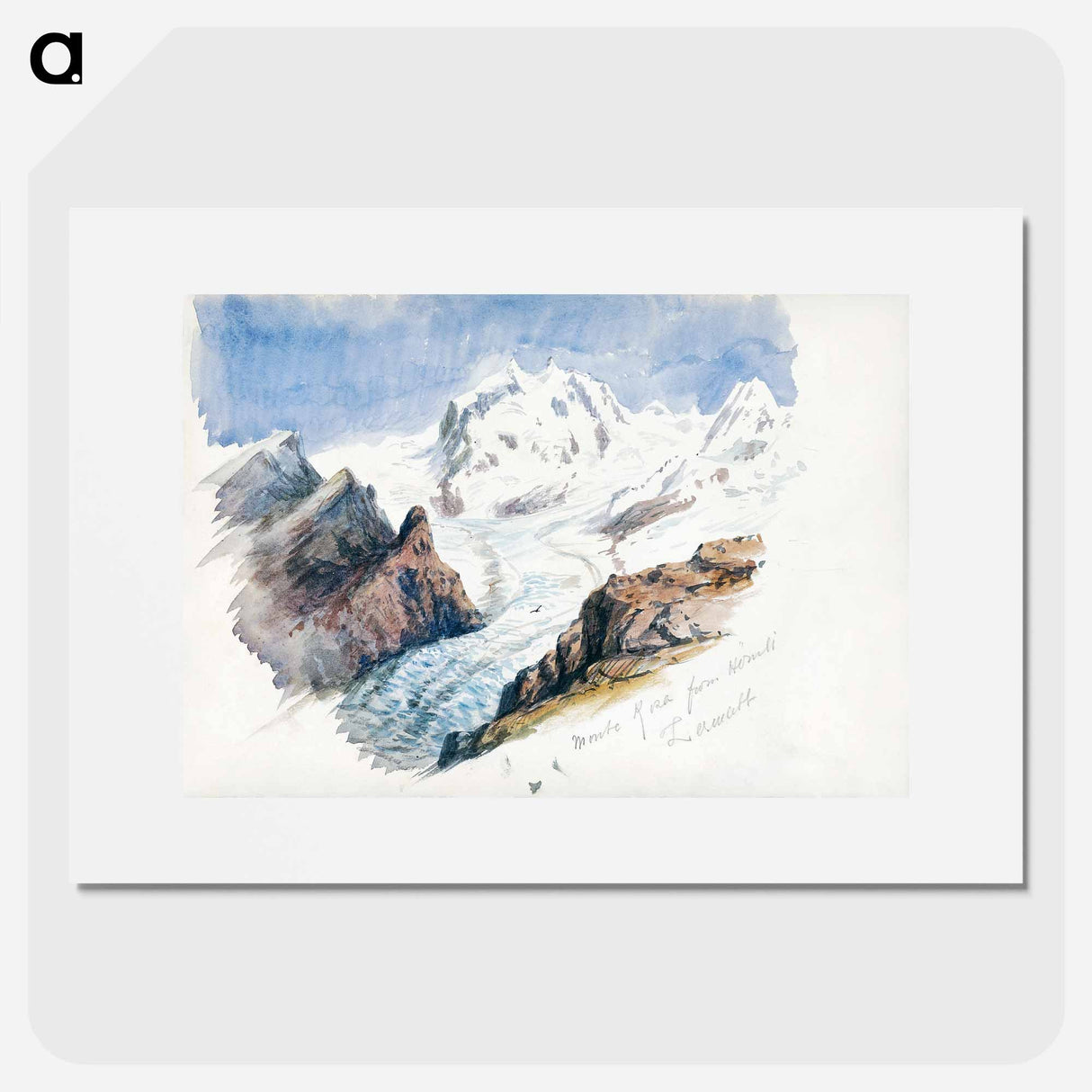 Monte Rosa from Hornli, Zermatt - John Singer Sargent Poster.
