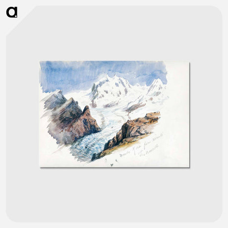 アートポストカード-Monte Rosa from Hornli, Zermatt - ジョン シンガー サージェント Postcard.