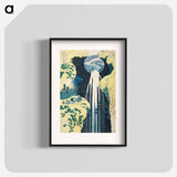 The waterfall of Amida behind the Kiso Road - 葛飾 北斎 Poster.