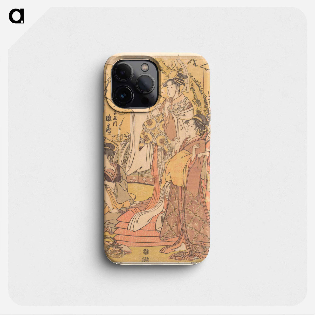 The Oiran Hinazuru of Chojiya Standing upon a Pile of Futon - 喜多川 歌麿 Phone Case.