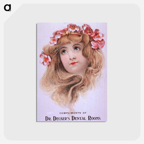 アートポストカード-Dr. Decker's Dental Rooms Advertisement
 - 国立医学図書館 Postcard.