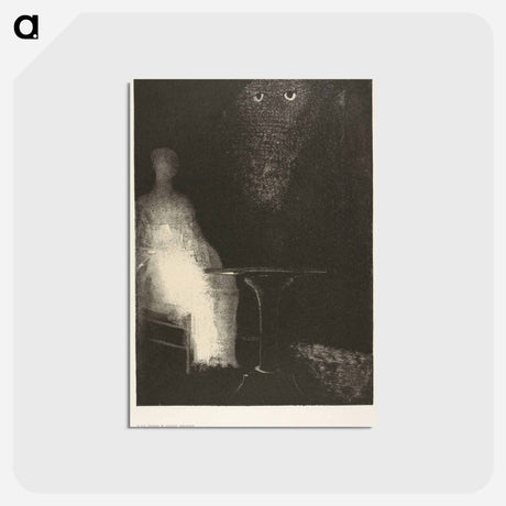 アートポストカード-I Continued to Gaze on the Chair, and Fancied I Saw on It a Pale Blue Misty Outline of a Human Figure - オディロン ルドン Postcard.