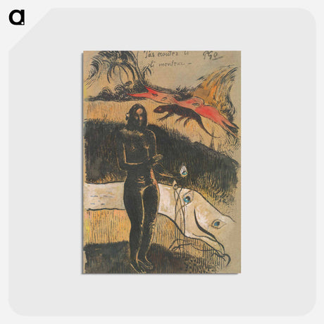 アートポストカード-Delightful Land - ポール ゴーギャン Postcard.