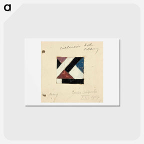 アートポストカード-Studie voor Contra compositie XXI - テオ ファン ドゥースブルフ Postcard.