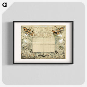 アートポスター-Ontwerp voor de kalender 1899 voor de Stoomdrukkerij Aurora - テオ ヴァン ホイテマ Poster.