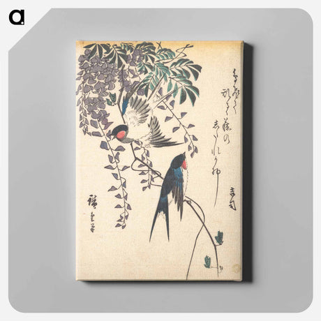 アートパネル-Swallow and Wisteria
 - 歌川 広重 Canvas.