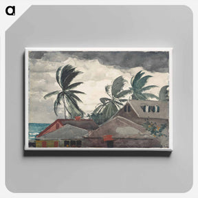 アートパネル-Hurricane, Bahamas - ウィンスロー ホーマー Canvas.